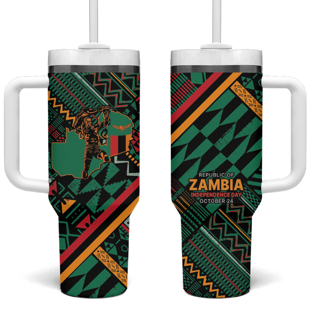 Zambia Victoria Falls Tumbler With Handle Indigenous Wild Animal Skins Tribal Patchwork