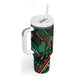 Zambia Victoria Falls Tumbler With Handle Indigenous Wild Animal Skins Tribal Patchwork