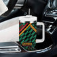 Zambia Victoria Falls Tumbler With Handle Indigenous Wild Animal Skins Tribal Patchwork