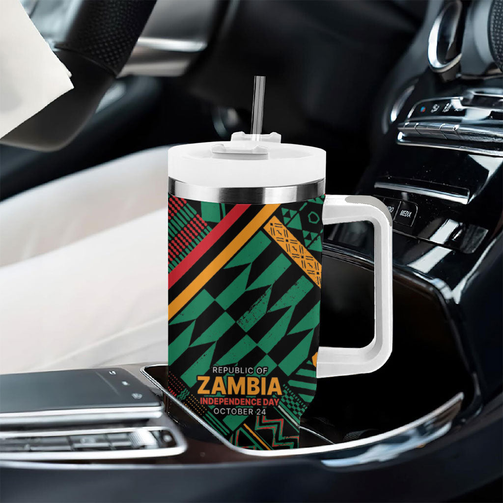 Zambia Victoria Falls Tumbler With Handle Indigenous Wild Animal Skins Tribal Patchwork