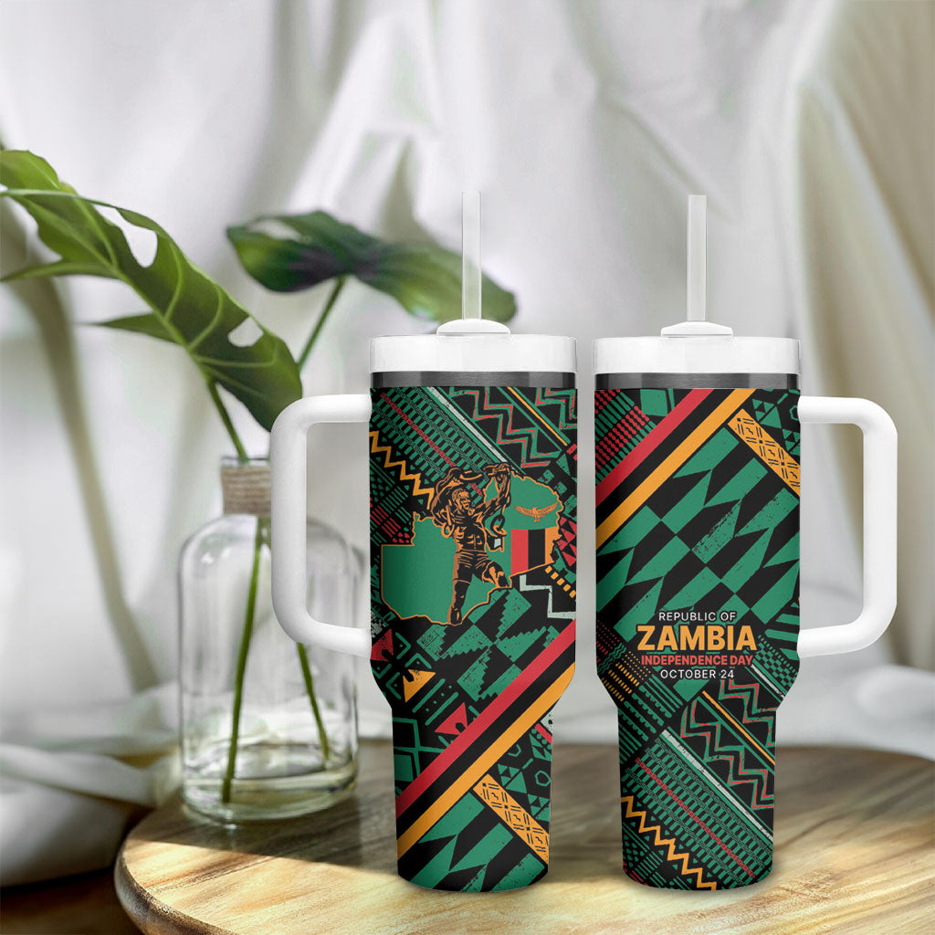 Zambia Victoria Falls Tumbler With Handle Indigenous Wild Animal Skins Tribal Patchwork