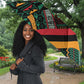 Zambia Victoria Falls Umbrella Indigenous Wild Animal Skins Tribal Patchwork