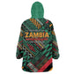 Zambia Victoria Falls Wearable Blanket Hoodie Indigenous Wild Animal Skins Tribal Patchwork