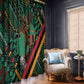 Zambia Victoria Falls Window Curtain Indigenous Wild Animal Skins Tribal Patchwork