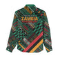 Zambia Victoria Falls Women Casual Shirt Indigenous Wild Animal Skins Tribal Patchwork