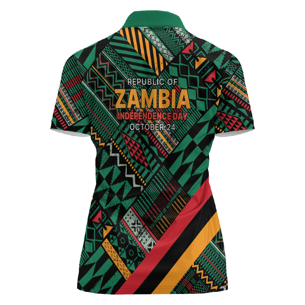 Zambia Victoria Falls Women Polo Shirt Indigenous Wild Animal Skins Tribal Patchwork