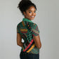 Zambia Victoria Falls Women Polo Shirt Indigenous Wild Animal Skins Tribal Patchwork