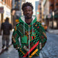 Zambia Victoria Falls Zip Hoodie Indigenous Wild Animal Skins Tribal Patchwork