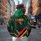 Zambia Victoria Falls Zip Hoodie Indigenous Wild Animal Skins Tribal Patchwork
