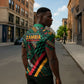 Zambia Victoria Falls Zipper Polo Shirt Indigenous Wild Animal Skins Tribal Patchwork