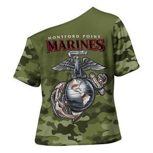 Montford Point Marines Cross Shoulder Shirt African American Breaking Barriers 1942