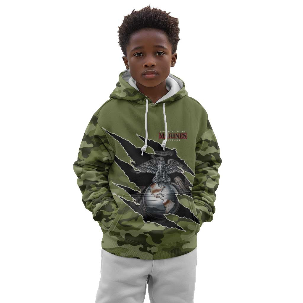 Montford Point Marines Kid Hoodie African American Breaking Barriers 1942