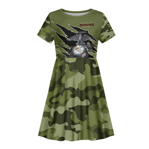 Montford Point Marines Kid Short Sleeve Dress African American Breaking Barriers 1942