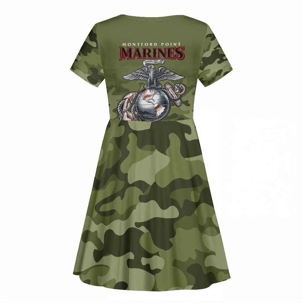 Montford Point Marines Kid Short Sleeve Dress African American Breaking Barriers 1942