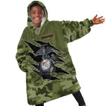 Montford Point Marines Kid Wearable Blanket Hoodie African American Breaking Barriers 1942