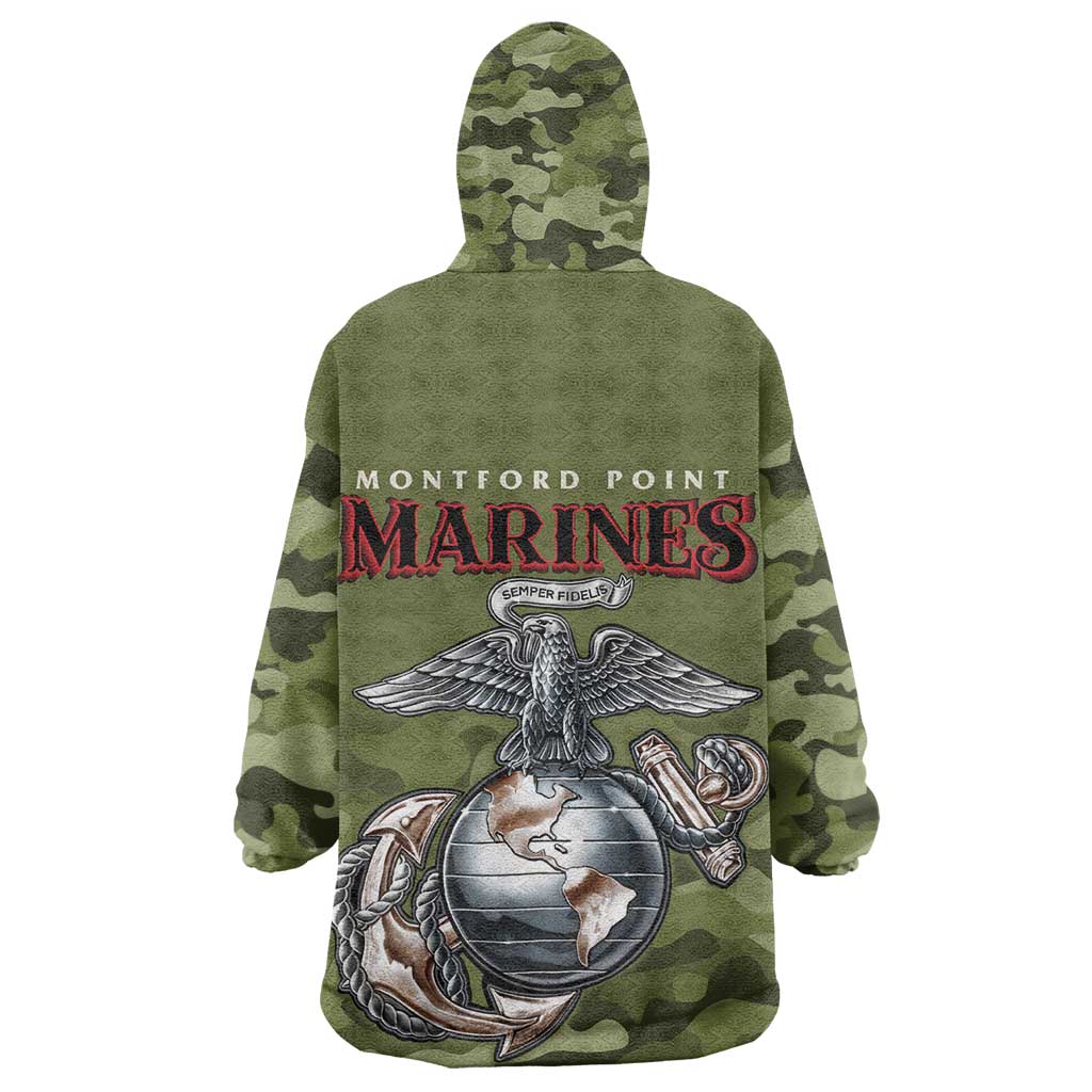 Montford Point Marines Kid Wearable Blanket Hoodie African American Breaking Barriers 1942