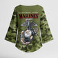 Montford Point Marines Kimono Sleeve Blouse African American Breaking Barriers 1942