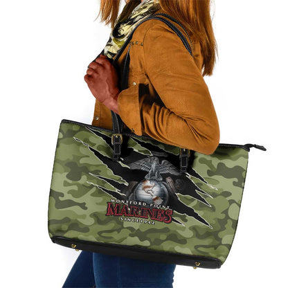 Montford Point Marines Leather Tote Bag African American Breaking Barriers 1942