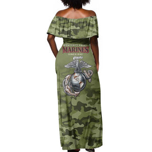Montford Point Marines Off Shoulder Maxi Dress African American Breaking Barriers 1942