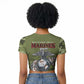 Montford Point Marines Raglan Cropped T shirt African American Breaking Barriers 1942