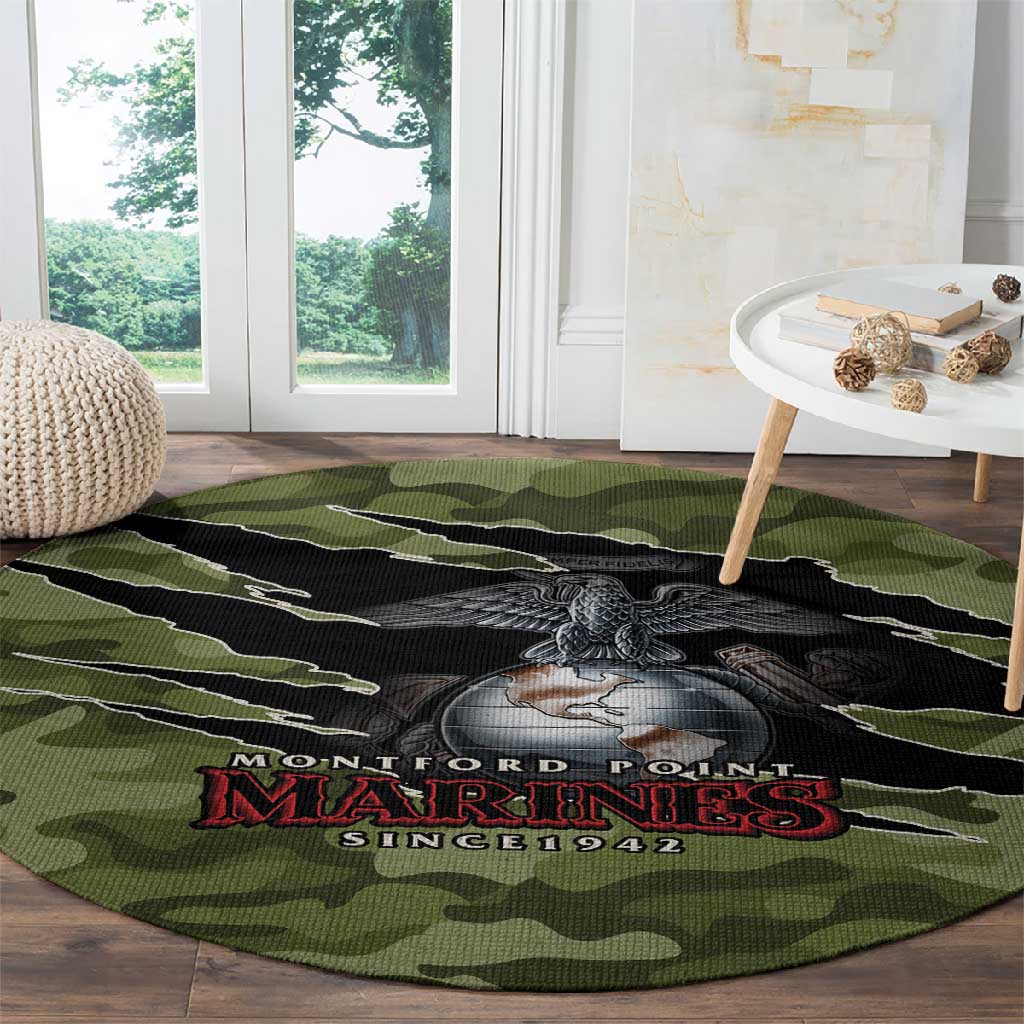 Montford Point Marines Round Carpet African American Breaking Barriers 1942