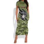 Montford Point Marines Short Sleeve Bodycon Dress African American Breaking Barriers 1942