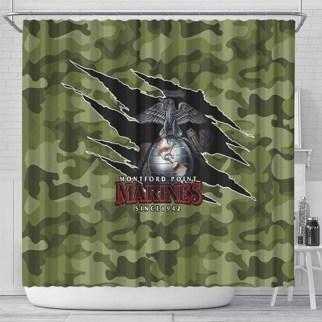 Montford Point Marines Shower Curtain African American Breaking Barriers 1942