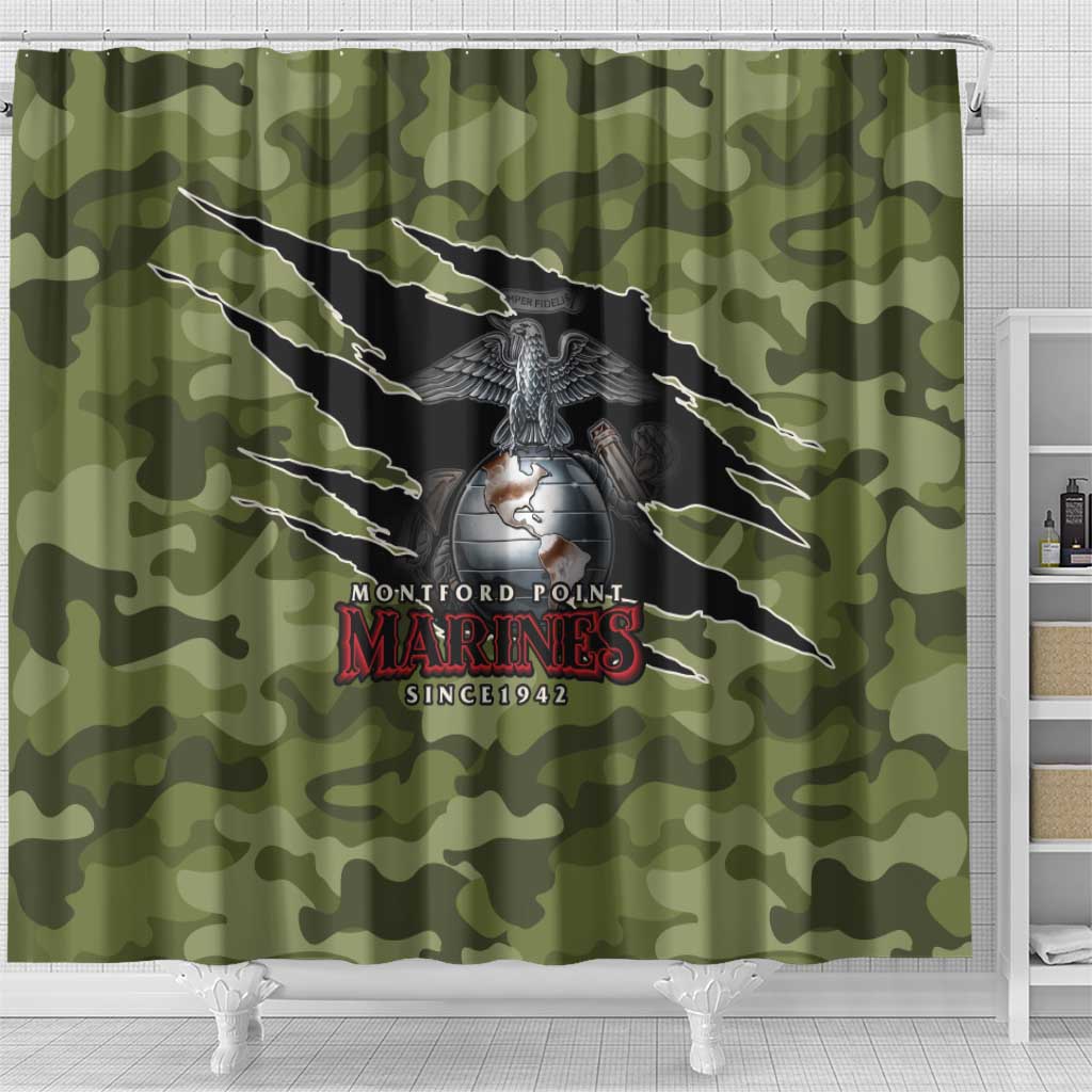 Montford Point Marines Shower Curtain African American Breaking Barriers 1942