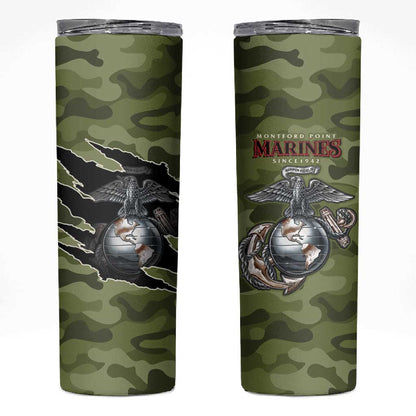 Montford Point Marines Skinny Tumbler African American Breaking Barriers 1942