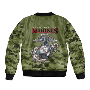 Montford Point Marines Sleeve Zip Bomber Jacket African American Breaking Barriers 1942