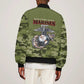Montford Point Marines Sleeve Zip Bomber Jacket African American Breaking Barriers 1942