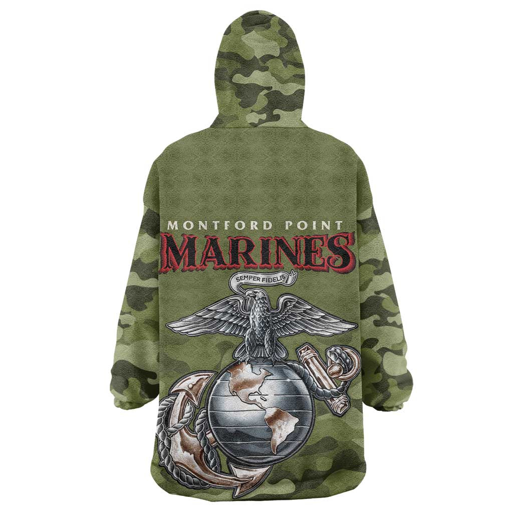 Montford Point Marines Wearable Blanket Hoodie African American Breaking Barriers 1942