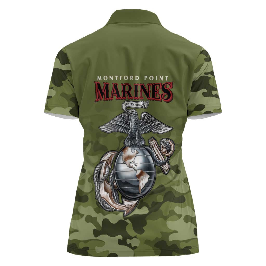 Montford Point Marines Women Polo Shirt African American Breaking Barriers 1942