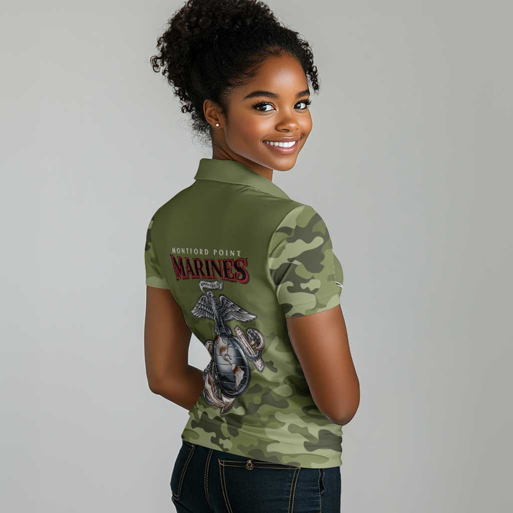 Montford Point Marines Women Polo Shirt African American Breaking Barriers 1942