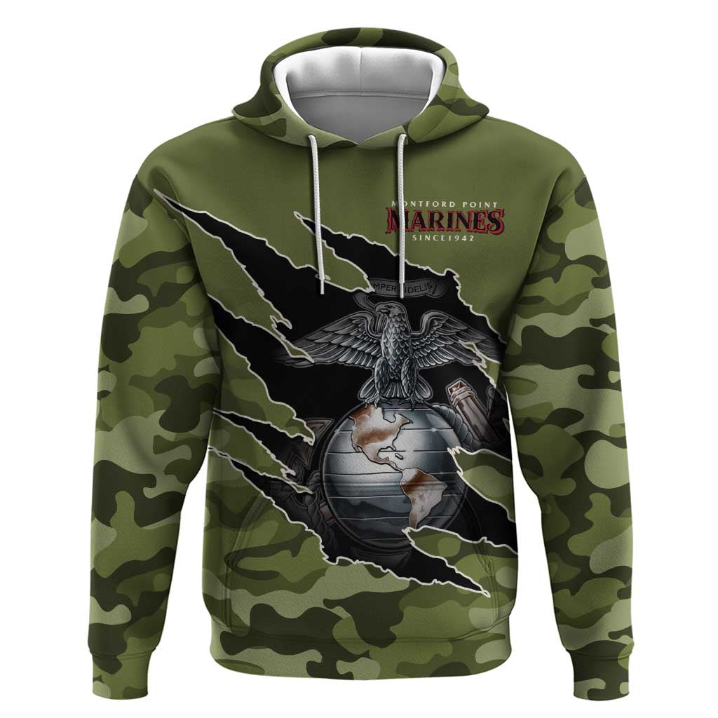 Montford Point Marines Zip Hoodie African American Breaking Barriers 1942