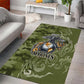 Montford Point Marines Area Rug Flame Fire Military Green Camo
