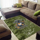 Montford Point Marines Area Rug Flame Fire Military Green Camo