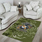 Montford Point Marines Area Rug Flame Fire Military Green Camo