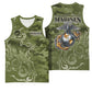 Montford Point Marines Basketball Jersey Flame Fire Military Green Camo