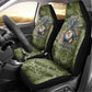 Montford Point Marines Car Seat Cover Flame Fire Military Green Camo