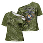 Montford Point Marines Cross Shoulder Shirt Flame Fire Military Green Camo