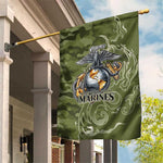 Montford Point Marines Garden Flag Flame Fire Military Green Camo