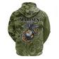 Montford Point Marines Hoodie Flame Fire Military Green Camo