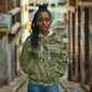 Montford Point Marines Hoodie Flame Fire Military Green Camo