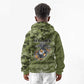Montford Point Marines Kid Hoodie Flame Fire Military Green Camo