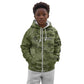Montford Point Marines Kid Hoodie Flame Fire Military Green Camo