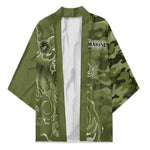 Montford Point Marines Kimono Flame Fire Military Green Camo