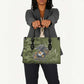 Montford Point Marines Leather Bag Flame Fire Military Green Camo