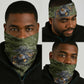 Montford Point Marines Neck Gaiter Flame Fire Military Green Camo