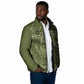 Montford Point Marines Padded Jacket Flame Fire Military Green Camo